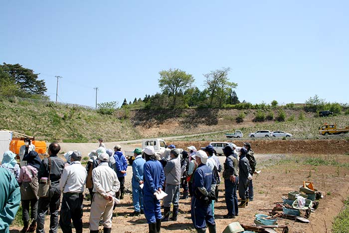 毛合清水遺跡の発掘調査開始式