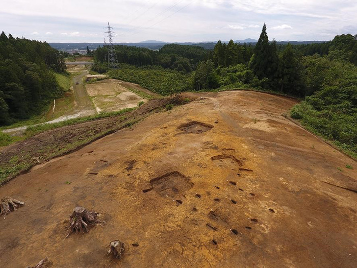 掘立柱建物跡の柱穴群