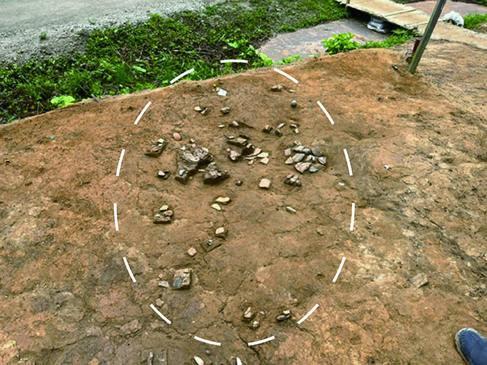 石斧出土状況